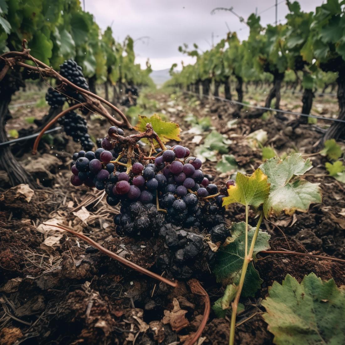 Une forte chaleur ou au contraire un froid inhabituel peuvent pertuber le développement des vignes et grappes de raisins